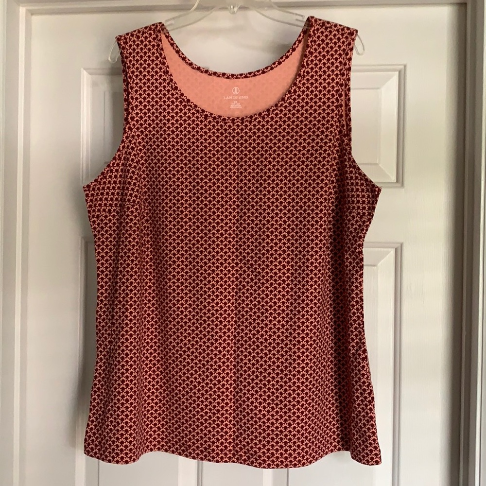 Lands End Patterned Tank Top